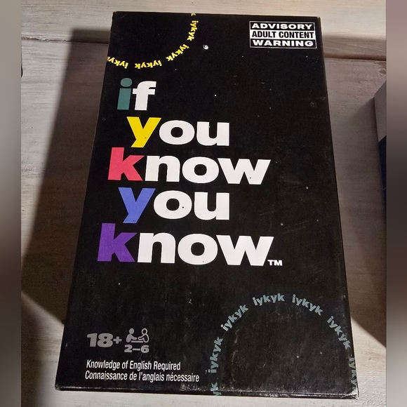 IYKYK Game Other - If You Know You Know Card Game - Black